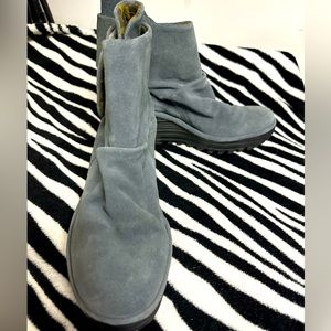 FLY London Women's Yegi Gray Suede Ankle Boots